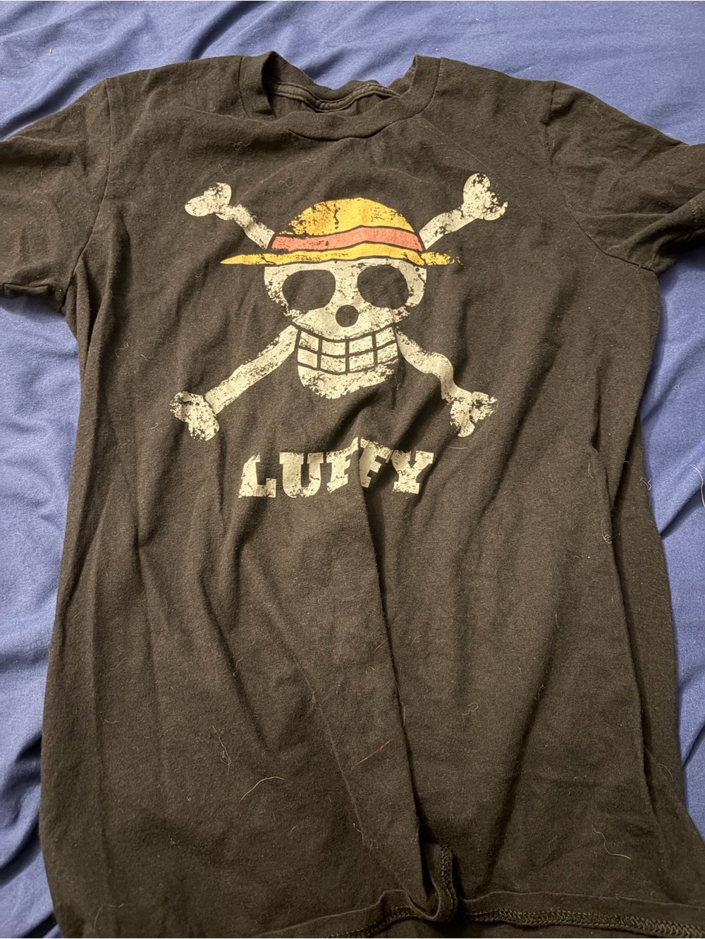 One Piece Luffy Skull Graphic Tee Size Small